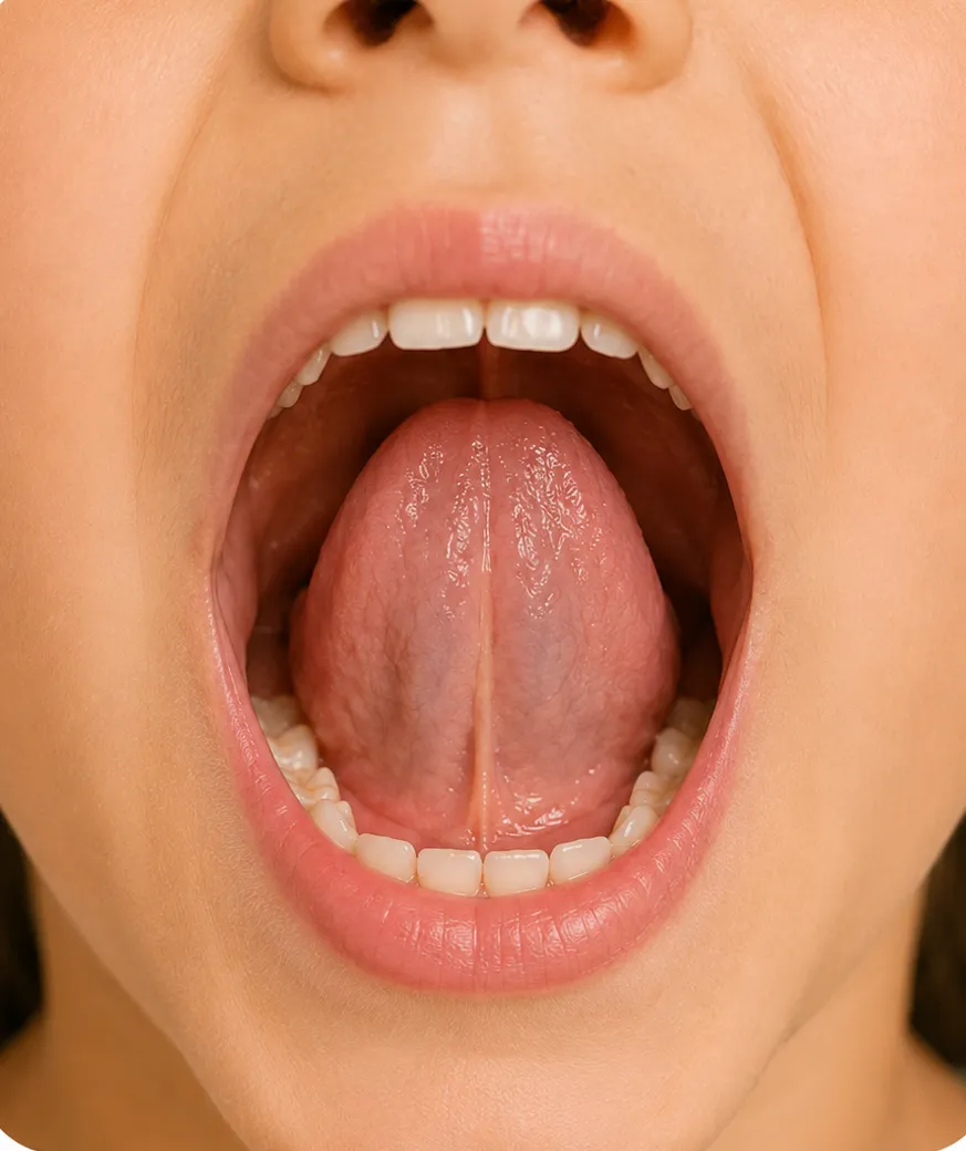 Tongue to the roof, sample photo