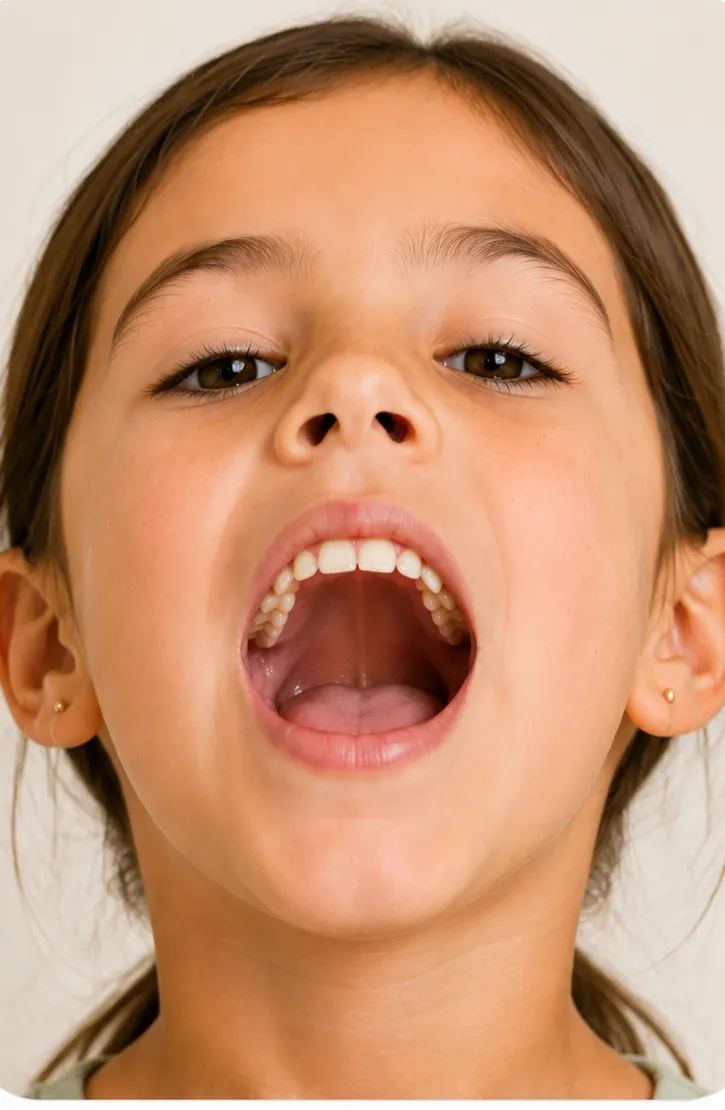 Upper teeth, sample photo
